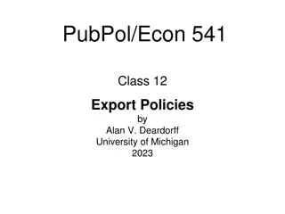 Understanding Export Policies in Economics