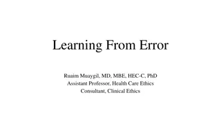 Learning From Error