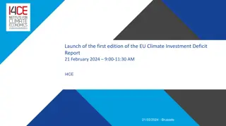 EU Climate Investment Deficit Report Launch Event