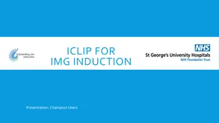 Introduction to iClip (Cerner Millennium) at SGUH