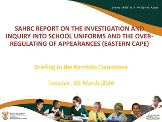 SAHRC Report on School Uniforms Investigation and Inquiry