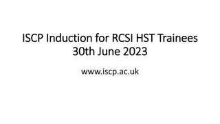 ISCP Induction for RCSI HST Trainees - Register and Enrolment Details