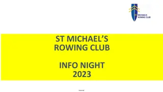St. Michael's Rowing Club Information Night 2023
