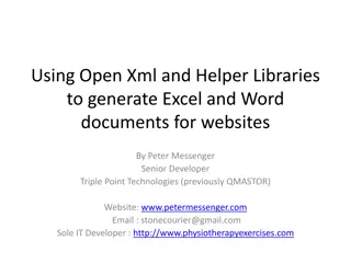 Generating Excel and Word Documents Efficiently Using Open XML and Helper Libraries