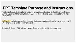 Early Literacy Success School District Grant Application Presentation
