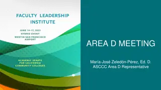 Role of ASCCC Area D Representative in California Community Colleges