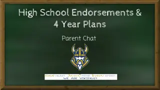 High School Endorsements & 4-Year Plans for Parents