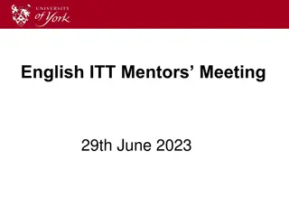 English ITT Mentors Meeting on 29th June 2023 Review & Reflection