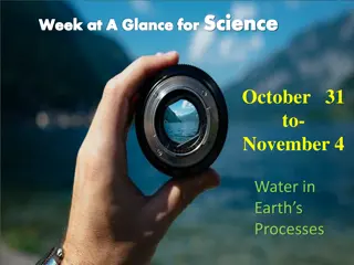 Science Week at a Glance: Water in Earth's Processes