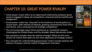 Great Power Rivalry in World Politics: Understanding Polarity, Balance of Power, and Hegemonic Transition