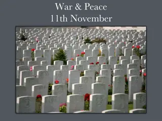 Reflections on War and Peace: A Week of Remembrance and Prayer
