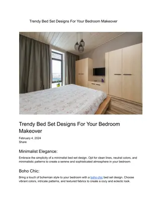 Trendy Bed Set Designs For Your Bedroom Makeover