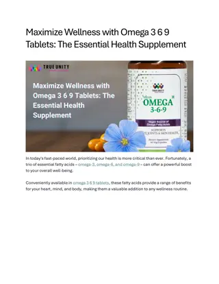 Maximize Wellness with Omega 3 6 9 Tablets The Essential Hea