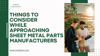 What Things to Consider While Approaching Sheet Metal Parts Manufacturers
