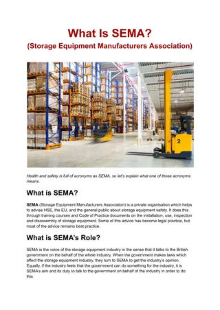 What Is SEMA - (Storage Equipment Manufacturers Association)?