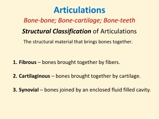 Articulations