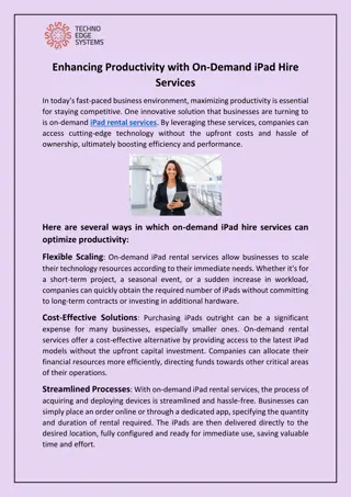 Enhancing Productivity with On-Demand iPad Hire Services