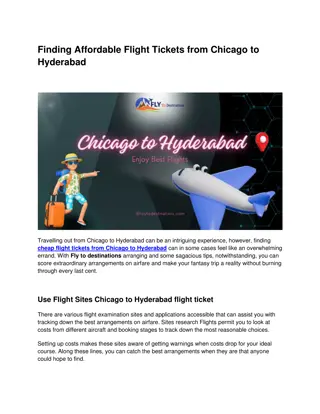 Affordable Flight Tickets from Chicago to Hyderabad