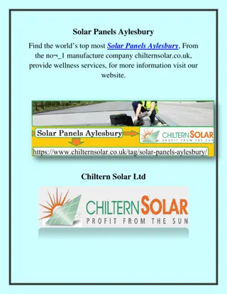 Solar Panels Aylesbury , chilternsolar