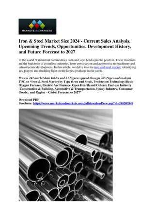 Iron & Steel Market With Current and Future Growth Analysis by Forecast - 2027