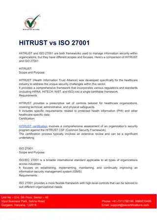 HITRUST vs ISO 27001