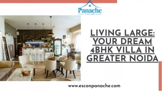 Luxurious Living at Its Finest: Escon Panache 8586888555