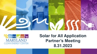 Solar for All Application Partner’s Meeting