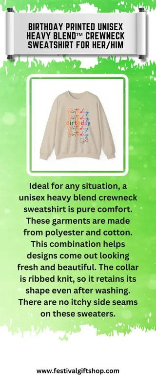 Birthday Printed Unisex Heavy Blend™ Crewneck Sweatshirt for HerHim