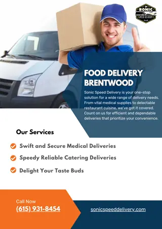 Food Delivery Brentwood - Sonic Speed Delivery