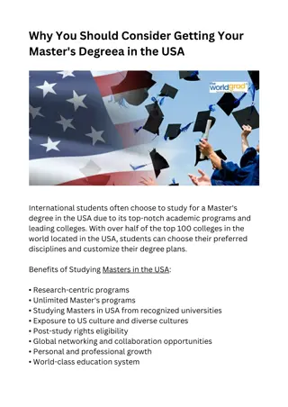 Why You Should Consider Getting Your Master's Degree in the USA