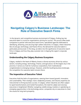 Navigating Calgary’s Business Landscape The Role of Executive Search Firms