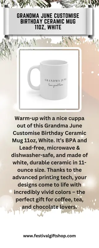 Grand Maa June Customize Birthday Accent Coffee Mug, 11oz (1)