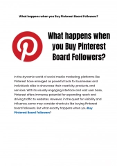 What happens when you Buy Pinterest Board Followers