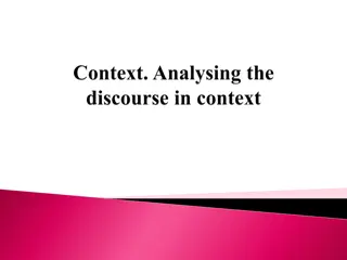 Importance of Context in Discourse Analysis