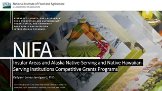 NIFA Competitive Programs for Insular Areas and Alaska Native Serving Institutions