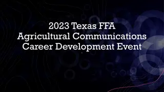 Texas FFA Agricultural Communications Career Development Event 2023