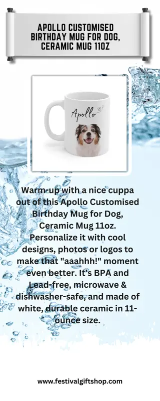Apollo Customised Birthday Mug for Dog, Ceramic Mug 11oz (1)