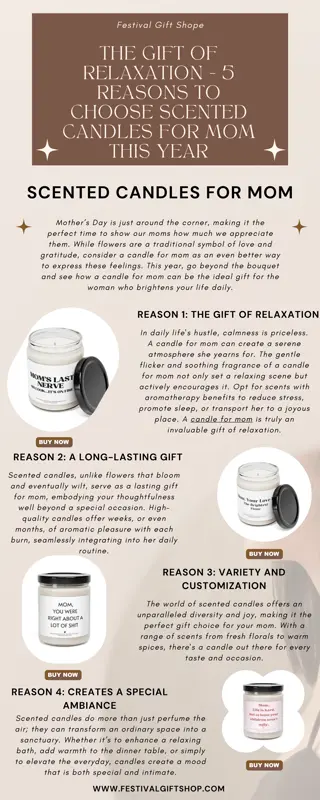 The Gift of Relaxation - 5 Reasons to Choose Scented Candles for Mom This Year