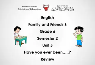English Family and Friends Grade 6 Unit 5 Review Activities