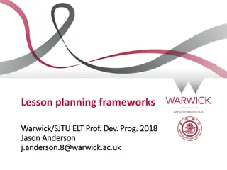 Exploring Lesson Planning Frameworks in ELT