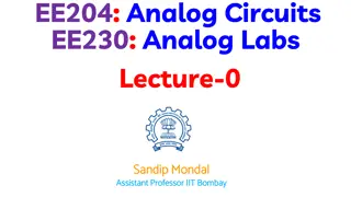 Analog Circuits and Labs Lecture Schedule at IIT Bombay