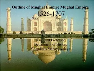 Outline of Mughal Empire Mughal Empire 1526-1707.