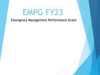 Emergency Management Performance Grant (EMPG) FY23 Overview