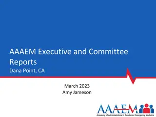 AAAEM Committee Reports and Financial Updates for March 2023