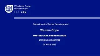 Foster Care Management and Norms in Western Cape: Legislation, Policy, and Standards