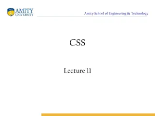 Understanding CSS in Amity School of Engineering & Technology