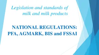 Milk and Milk Products Standards in India