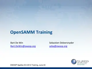 Practical Application of OpenSAMM Methodology in Software Development