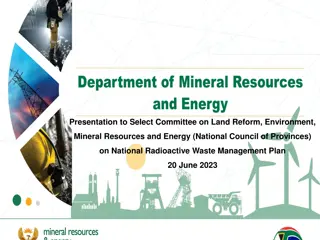 National Radioactive Waste Management Plan Overview