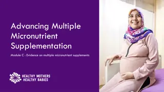 Evidence on Multiple Micronutrient Supplementation for Maternal Health